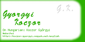 gyorgyi koczor business card