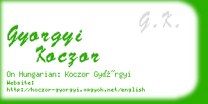 gyorgyi koczor business card